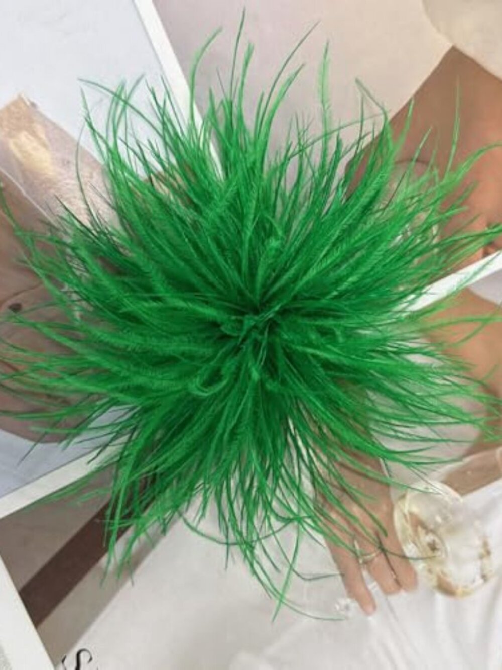 New - Dainty Feather Flower Large Brooch Pin for Women Men Elegant Oversized - Picture 2 of 2